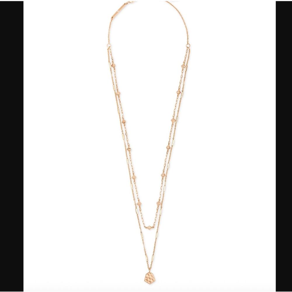 Kendra Scott Clove Multistrand Rose Gold Layered Necklace